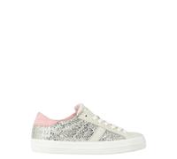 D.A.T.E. - Sneaker D.a.t.e. Hill Low in glitter platino e camoscio beige - - Shoes - Donna - Beige - 36 EU