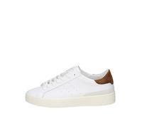 D.A.T.E. Sneaker da Uomo Sonica in Pelle Bianca e Suede Cognac - SONICA M 441-SO-CA-WI - Misura