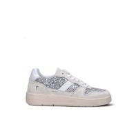 D.A.T.E. Sneaker donna bianca/argento in suede 39