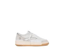 D.A.T.E. Sneaker TORNEO Classic White-Silver (Bianco, Sistema Taglie Calzature EU, Adulto, Donna, Numero, Media, 36)