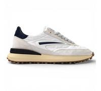 D.A.T.E. Sneakers Athleta in camoscio e Nylon Bianco e Blu Uomo M441ATNYWL Bianco 42