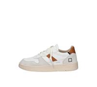 D.A.T.E. Sneakers Court 2.0. in Pelle Bianco e Cuoio M411C2NTWI Bianco 45