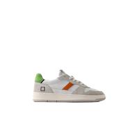 D.A.T.E. Sneakers Court 2.0. Vintage Calf Bianco, Verde e Arancione M421C2VCWG Multicolor 41