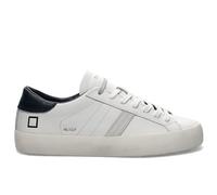 D.A.T.E. Sneakers da Uomo Hill Low in Pelle Bianca e Blu Scuro - Hill Low M 441-HL-CA-WL - Misura 41
