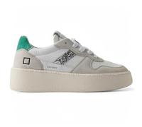 D.A.T.E. Sneakers Donna Court Platform Vintage Calf White Green