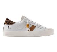 D.A.T.E. Sneaker Hill Low Calf - White/Leopard (Bianco, Sistema Taglie Calzature EU, Adulto, Donna, Numero, Media, 36)
