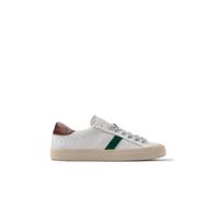 D.A.T.E. Sneakers Hill Low in Canvas e camoscio Bianco Uomo M441HLARWN Bianco 42