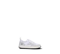 D.A.T.E. Sneaker uomo bianca in pelle naturale e tessuto