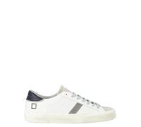 D.A.T.E. Sneakers Uomo Hill Low Scratch White Blue (White Blue, Sistema Taglie Calzature EU, Adulto, Uomo, Numero, Media, 43)