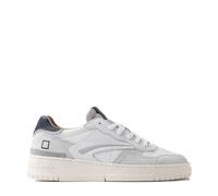D.A.T.E. Sneakers Uomo TORNEO Pure Vintage Calf White Blue (White Blue, Sistema Taglie Calzature EU, Adulto, Uomo, Numero, Media, 41)