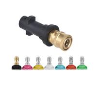 D, adattatore per pistola per idropulitrice con raccordo femmina da 1/4" a connessione rapida, compatibile con K archer/K ärcher K Series, include presa in ottone e connettore ugello
