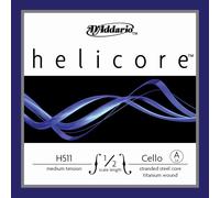 D´Addario Helicore Cello Single A String, 1/2 Scale, Medium Tension, Bulk 10 - Pack, H511 1/2M