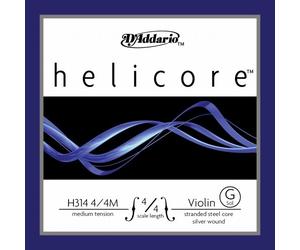 D´Addario Helicore Violin Single G String, 4/4 Scale, Medium Tension, Bulk 10 - Pack, H314 4/4M