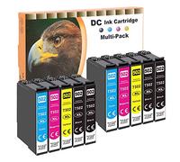 D&C 10x cartucce compatibili con Epson 502 XL per Epson Expression Home XP-5100 Series XP-5105 XP-5115 WorkForce WF-2800 Series WF-2860 D WF-2860 DWF WF-2865 DWF (4 nero 2 ciano 2 magenta 2 giallo)