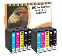 D&C 10x Cartucce compatibili per Epson T0711 T0712 T0713 T0714 per Epson Office B40W BX-300 F BX-310 FN BX-510 W BX-600FW BX-610FW Stylus D120 D78 D92 DX-4000 DX-4050 DX-4400 DX-4450 DX-5000 DX-5050