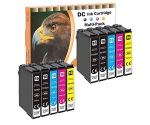 D&C 10x Cartucce d'inchiostro Compatibili per Epson 16 16XL per Epson Workforce WF-2630 WF-2760 WF-2540 WF-2530 WF-2520 WF-2510 WF-2010 WF-2650 WF-2660 WF-2750 (4 Nero,2 Ciano,2 Magenta,2 Giallo)