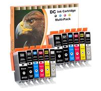 D&C 12x Cartucce d'inchiostro compatibili per Canon PGI-520 CLI-521 per Canon Pixma MP620 MP640 MP640R MP980 MP990 MX860 MX870 Series IP3600 Series IP4600 Series IP4600X IP4700 MP540 MP550 MP560