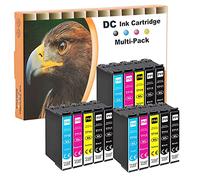 D&C 15x Cartucce compatibili per Epson T0711 T0712 T0713 T0714 per Epson Office B40W BX-300 F BX-310 FN BX-510 W BX-600FW BX-610FW Stylus D120 D78 D92 DX-4000 DX-4050 DX-4400 DX-4450 DX-5000 DX-5050