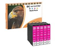 D&C 5x Magenta Cartucce d'inchiostro compatibili con Epson 603 XL per Epson Expression Home XP-2100 XP-2105 XP-3100 XP-3105 XP-4100 XP-4105 Epson WorkForce WF-2810DWF WF-2830DWF WF-2835DWF WF-2850