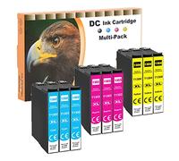 D&C Cartucce compatibili per Epson 13XL 13 per Epson WorkForce WF-3540DTWF WF-7015 WF-7515 WF-7525 Stylus B42WD BX-525WD BX-535WD BX-625FWD BX-630FW BX-630FW 925FWD 935FWD (9-Pack)