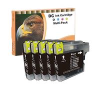 D&C Cartucce d'inchiostro Compatibile per Brother LC-980/1100 per Brother DCP-J715W 185C 383C 385C MFC-490CW MFC-5490CN MFC-5895CW MFC-6490CW MFC-6890CDW MFC-790CW MFC-795CW 990CW J615W (5 Nero)