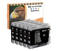 D&C Cartucce d'inchiostro compatibili per Brother LC-970 LC-1000XL per Brother DCP-130C DCP-135C DCP-150C DCP-330C DCP-350C DCP-357C MFC-235C MFC-240C MFC-260C MFC-465CN MFC-5460CN DCP-750CW (5 Nero)