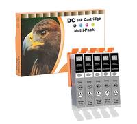D&C Cartucce d'inchiostro compatibili per Canon CLI-551XL per Canon Pixma MG6450 MG6650 MG7100 MG7150 MG7550 MX925 iP7200 iP7250 MG5400 MG5450 MG5550 MG5650 MG5655 MX725 MX920 iP8750 (5 Grigio)