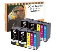 D&C Compatibili Cartucce d'inchiostro Sostituzione per Epson 27 27XL per Epson WorkForce WF-3600 WF-3620 DWF WF-3620 WF WF-3640DTWF WF-7110DTW WF-7210DTW WF-7600 WF-7610DWF WF-7620 (10-Pack)