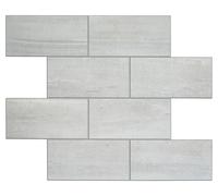 d-c-fix adesivi per piastrelle da parete - set da 6 Concrete 30,5 x 30,5 cm - piastrelle adesive per cucina, bagno & paraschizzi - autoadesive & impermeabili