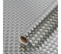 d-c-fix Pellicola Adesiva per mobili Metallizzata argento PVC plastica vinile impermeabile decorativa per cucina, armadio, porta carta rivestimento 45 x 150 cm