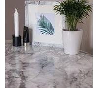 d-c-fix pellicola adesiva per mobili - bianco-grigio 90 cm x 15 m | pellicola decorativa lavabile e autoadesiva per cucina, armadio, tavolo & davanzale - moderna & durevole