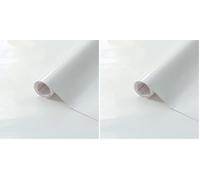 d-c-fix Pellicola Adesiva per mobili bianco tinta unita lucida PVC plastica vinile impermeabile decorativa per cucina, armadio, porta carta rivestimento 45 cm x 2 m (Confezione da 2)