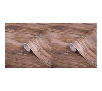 d-c-fix Pellicola Adesiva per mobili legno rustico marrone PVC plastica vinile impermeabile decorativa per cucina, armadio, porta carta rivestimento 45 x 200 cm (Confezione da 2)