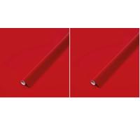 d-c-fix Pellicola Adesiva per mobili Segnale rosso tinta unita lucida PVC plastica vinile impermeabile decorativa per cucina, armadio, porta carta rivestimento 45 cm x 2 m (Confezione da 2)