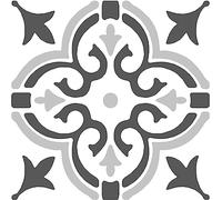 d-c-fix piastrelle adesive pavimento Stencil Motif Grigio - 11 pezzi - PVC vinile impermeabile rivestimento vinilico listoni mattonelle per uso interno, bagno e cucina 30x30 cm
