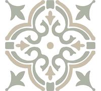 d-c-fix piastrelle adesive pavimento Stencil Motorif Green - 11 pezzi - PVC vinile impermeabile rivestimento vinilico listoni mattonelle per uso interno, bagno e cucina 30x30 cm