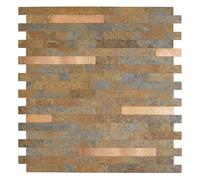 d-c-fix Premium Piastrella da muro Ardesia 29,7 x 29,2 cm - per cucina e bagno - mattonella lavabile pannello decorativo per pareti PVC rivestimento