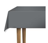 d-c-fix tovaglia plastificata PVC-free Acciaio Grigio - cerata antimacchia impermeabile moderno - copritavolo plastica tavolo per uso interno ed esterno - 140 cm rotonda