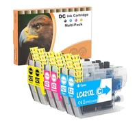 D&C LC421XL Cartucce d'inchiostro compatibili con Brother LC421 XL Multipack per Brother DCP-J1050DW MFC-J1010DW DCP-J1140DW (ciano, magenta, giallo, confezione da 6)