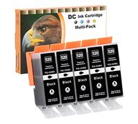 D&C PGI 520 Cartucce d'inchiostro compatibili per Canon PGI-520 BK per Canon Pixma IP3600 IP4600 IP4600X IP4700 MP540 MP550 MP560 MP620 MP630 MP640R MP980 MP90 MX 860 MXC. 870 (5 Nero)