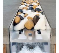 D Channel Drain System39 - Kit di drenaggio per esterni per giardino paesaggistico, scarico francese per cordoli e ciottoli, soluzione di gestione dell'acqua durevole ed efficace (100 x 14 x 15 cm)