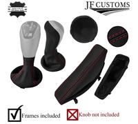 D Cuciture Rosse Pelle Auto Smg Set Ingranaggi + Plastica Cornice Per BMW E60