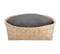 D&D Cesta Bodhi Grigio 52x52cm Intrecciato Legno con Cuscino IN Fell-Imitat