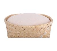 D&D Cesta per Gatti Bodhi Bianco con Cuscino 52x52x15 CM Abete Bohemien-Stil