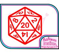D&d Dungeon Dragoni Dadi D20 I2 Adesivo Vinile Parete Auto Moto Laptop Finestra