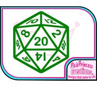 D&d Dungeon Dragoni Dadi D20 I2 Adesivo Vinile Parete Auto Moto Laptop Finestra