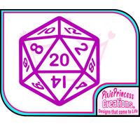 D&d Dungeon Dragoni Dadi D20 I2 Adesivo Vinile Parete Auto Moto Laptop Finestra