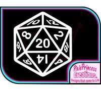 D&d Dungeon Dragoni Dadi D20 I2 Adesivo Vinile Parete Auto Moto Laptop Finestra