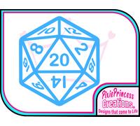 D&d Dungeon Dragoni Dadi D20 I2 Adesivo Vinile Parete Auto Moto Laptop Finestra