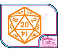 D&d Dungeon Dragoni Dadi D20 I2 Adesivo Vinile Parete Auto Moto Laptop Finestra